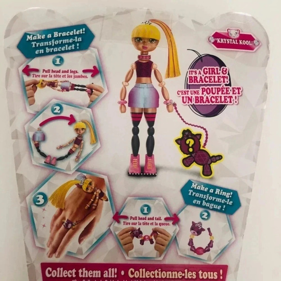 New twisty girlz krystal kool transforming doll to collectible bracelet mystery - Picture 10 of 10